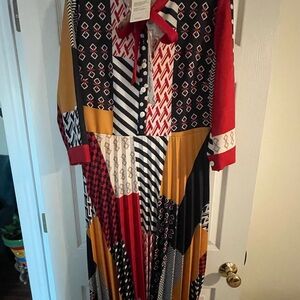 Colorful Geometric Patterned Dress